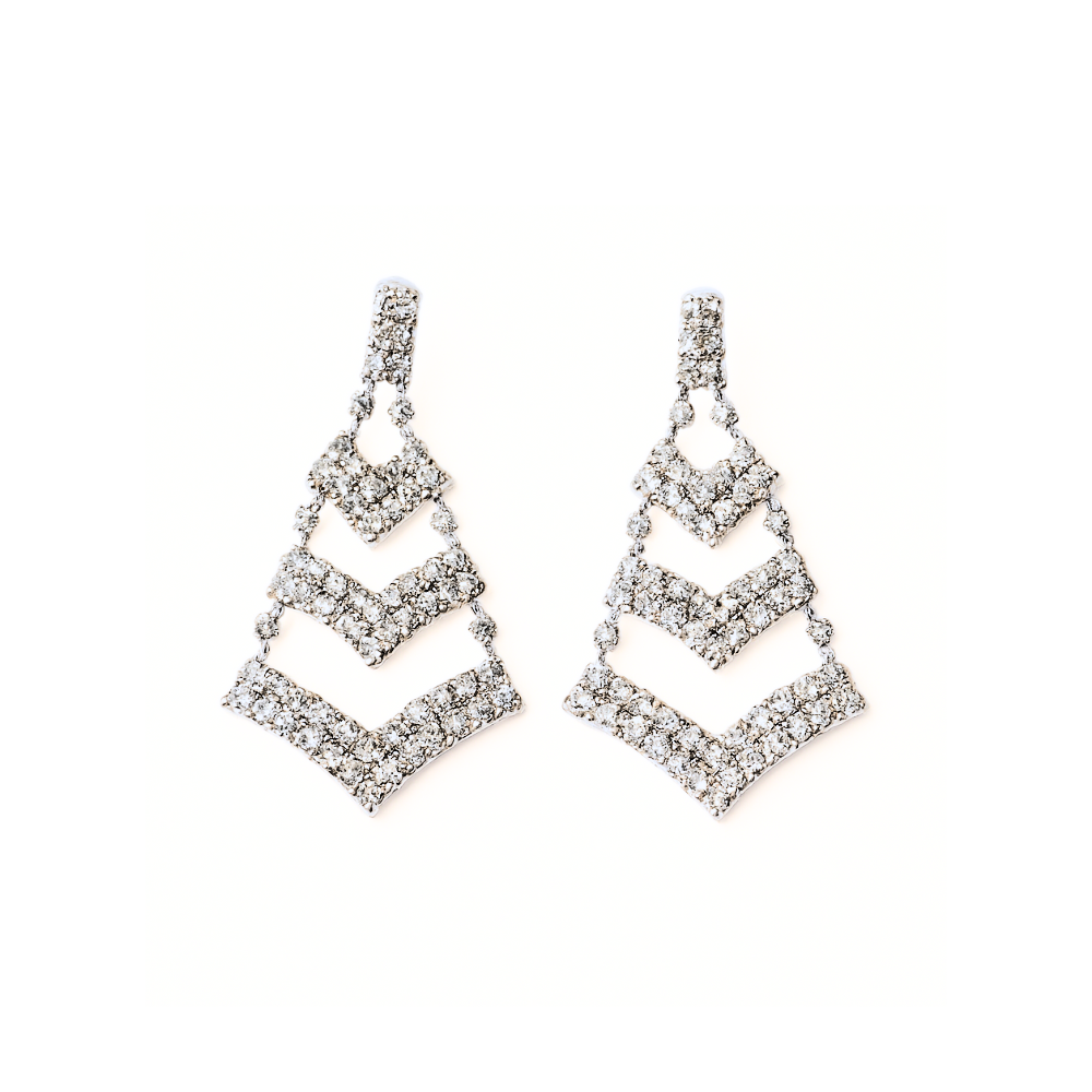 AROS COLGANTE CON STRASS ROMBO