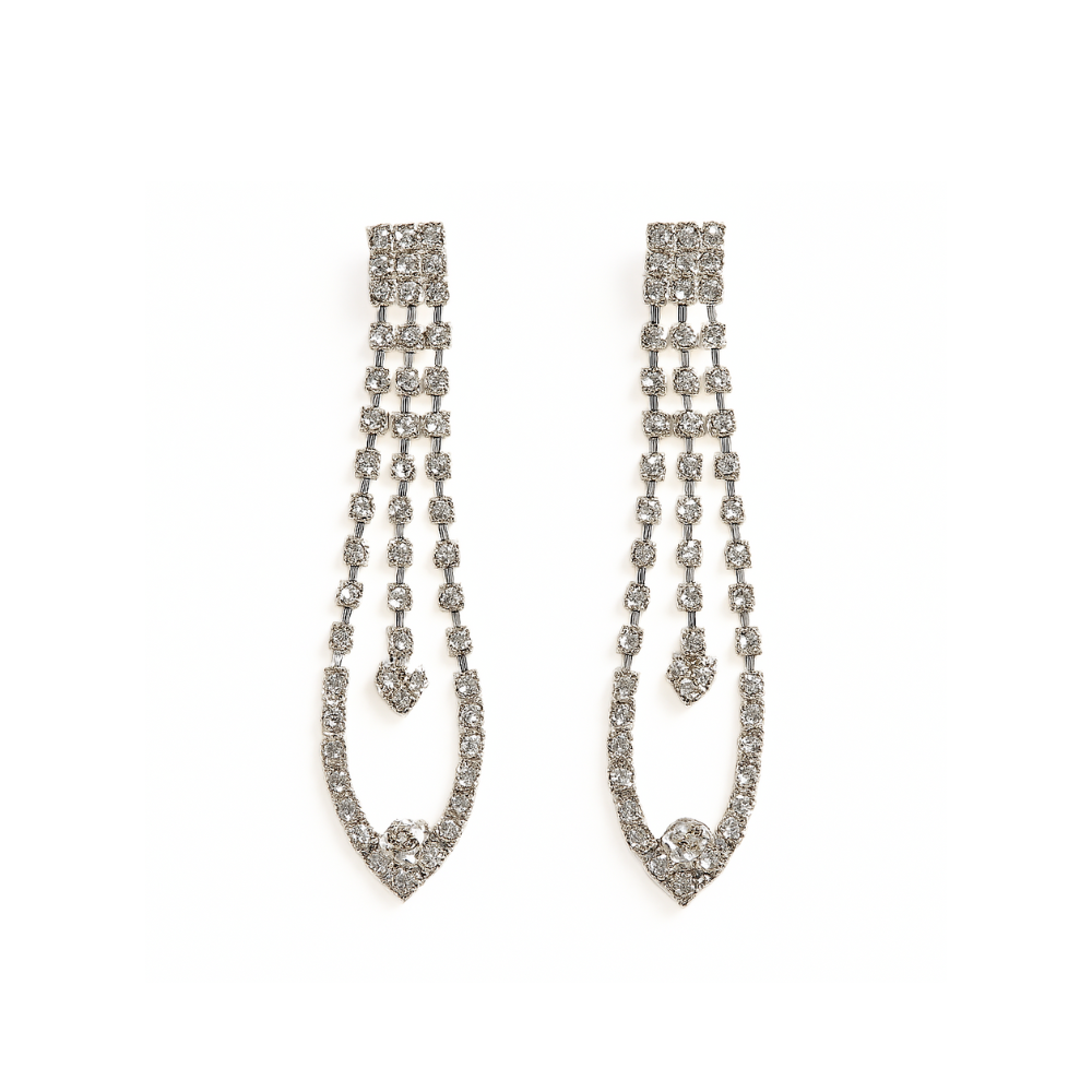 AROS CON STRASS FORMA GOTA