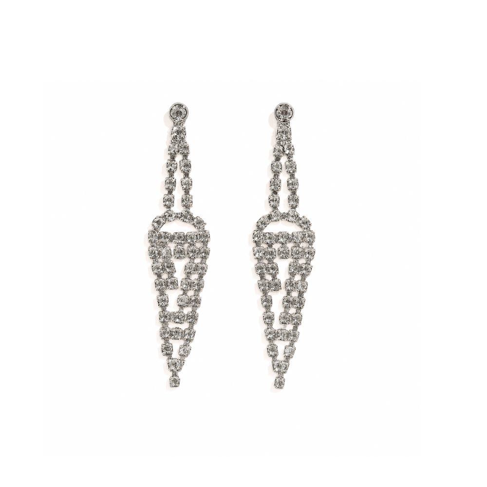 AROS COLGANTES CON STRASS TRIANGULAR