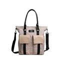 BOLSO TOTE DOBLE BOLSILLO FRONTAL