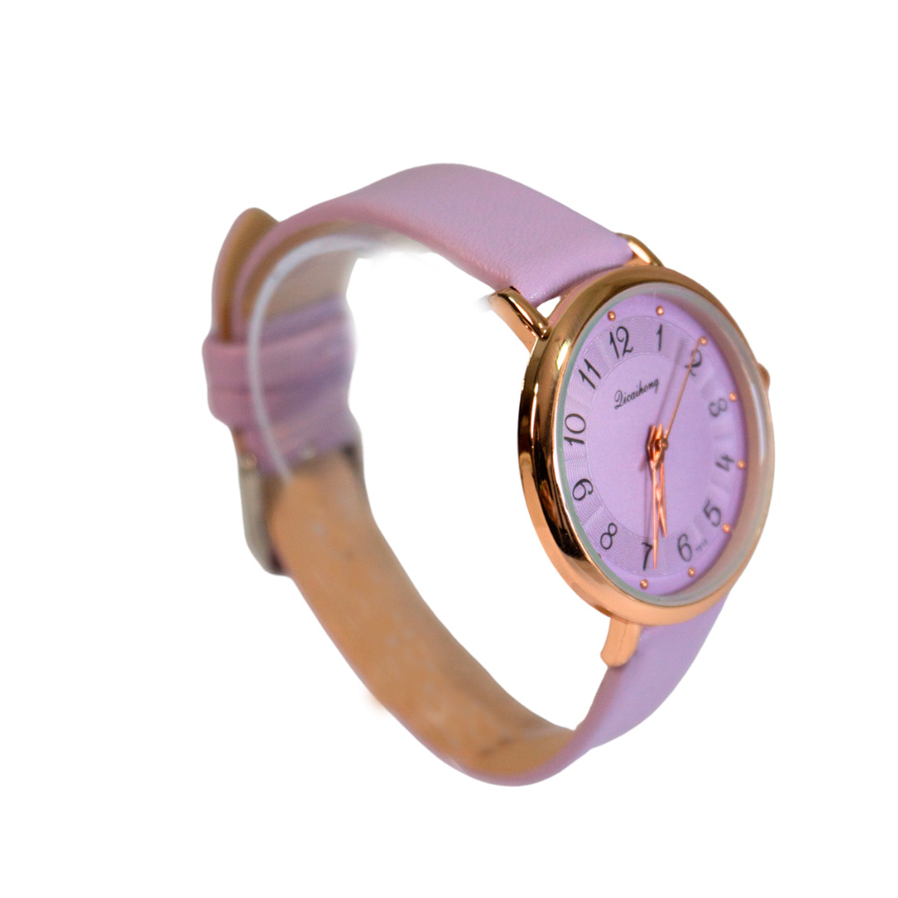 RELOJ MALLA DE CUERINA CON BORDE DORADO