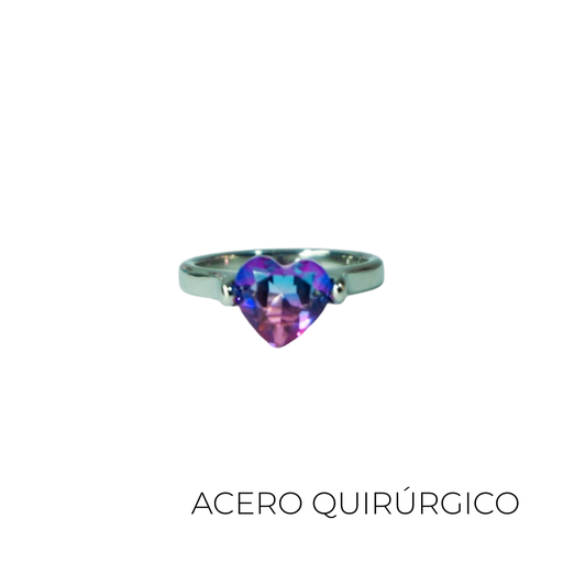 ANILLO ACERO QUIRURGICO CORAZON