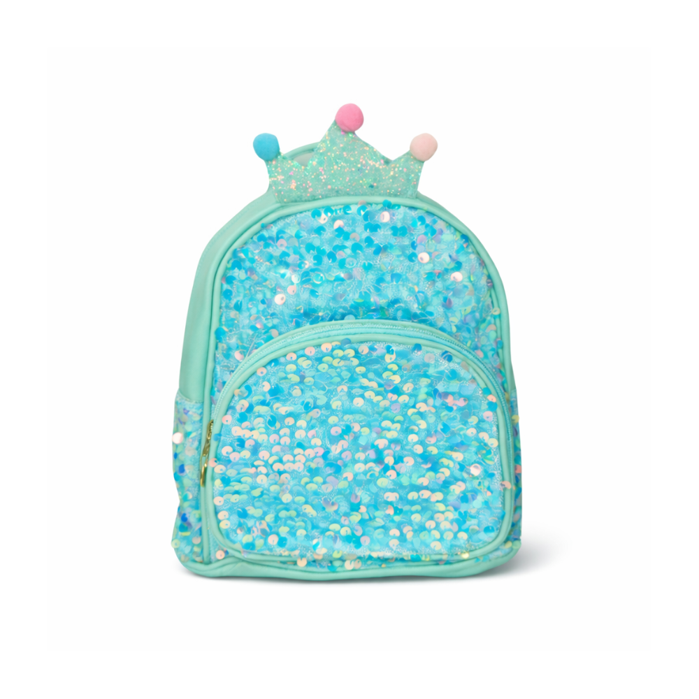 MOCHILA INFANTIL LENTEJUELAS Y CORONA