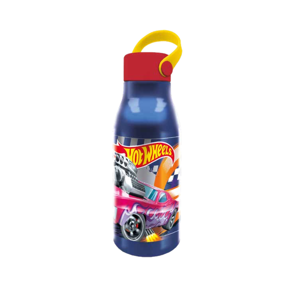 BOTELLA CON TAPON ANTIGOTEO HOT WHEELS 760ML