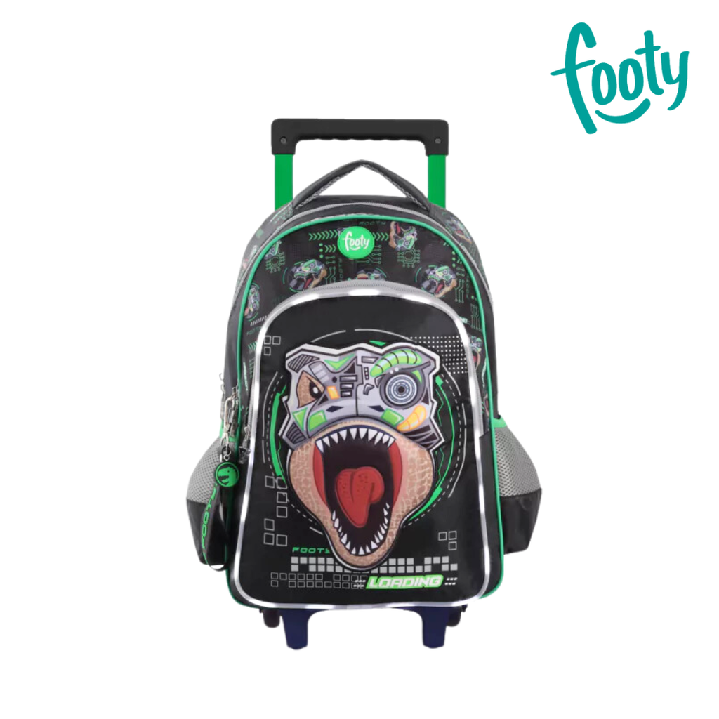 MOCHILA 18" CARRITO DINO FOOTY