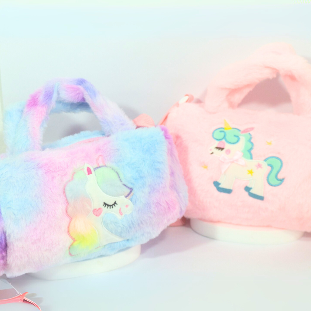 BOLSO INFANTIL PELUCHE UNICORNIO