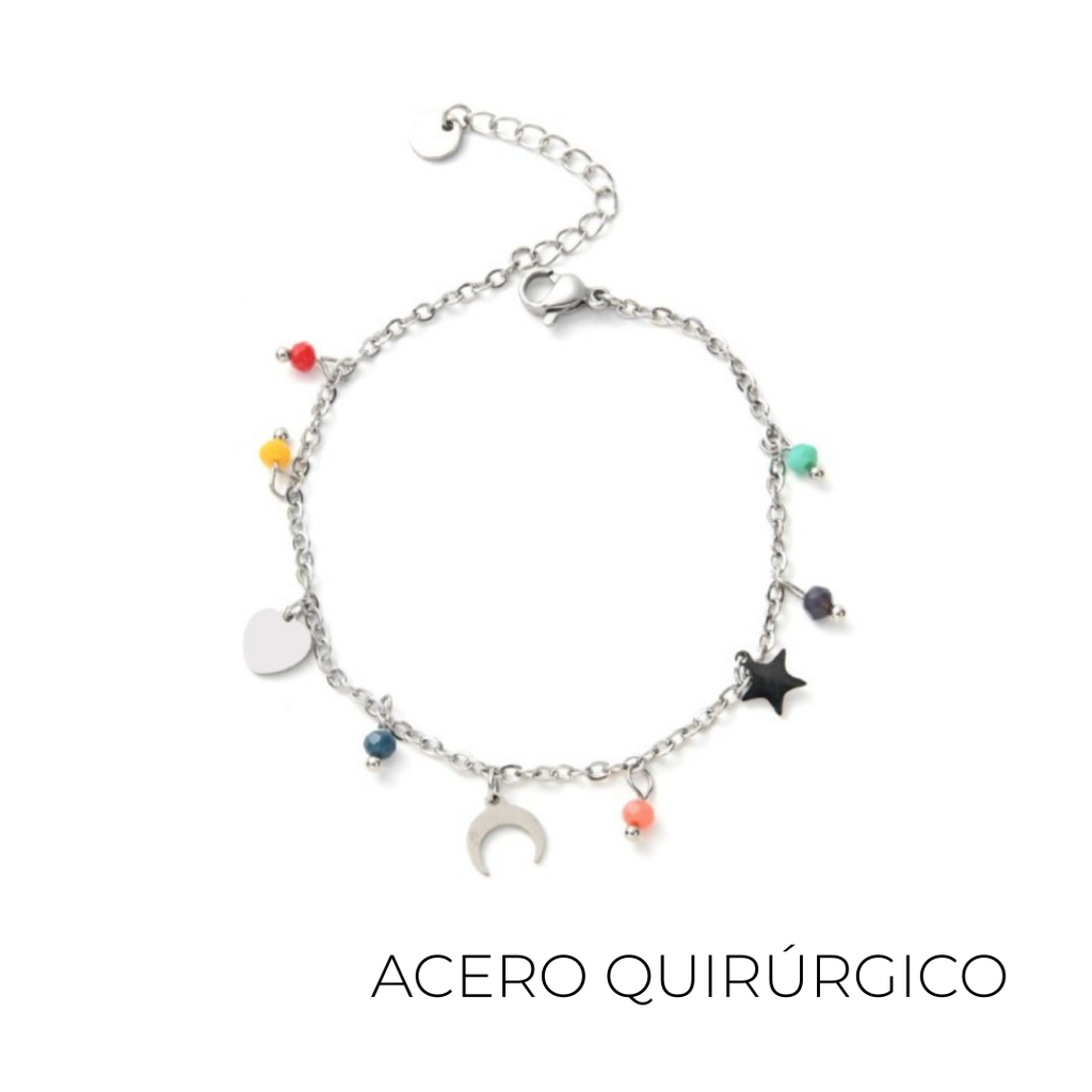 PULSERA CHARMS DE ACERO QUIRURGICO
