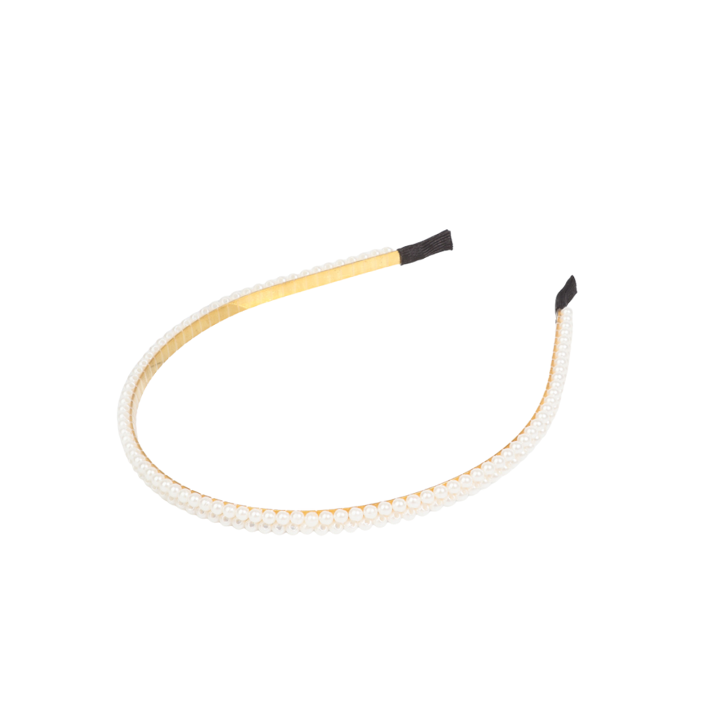 VINCHA DIADEMA CON PERLAS