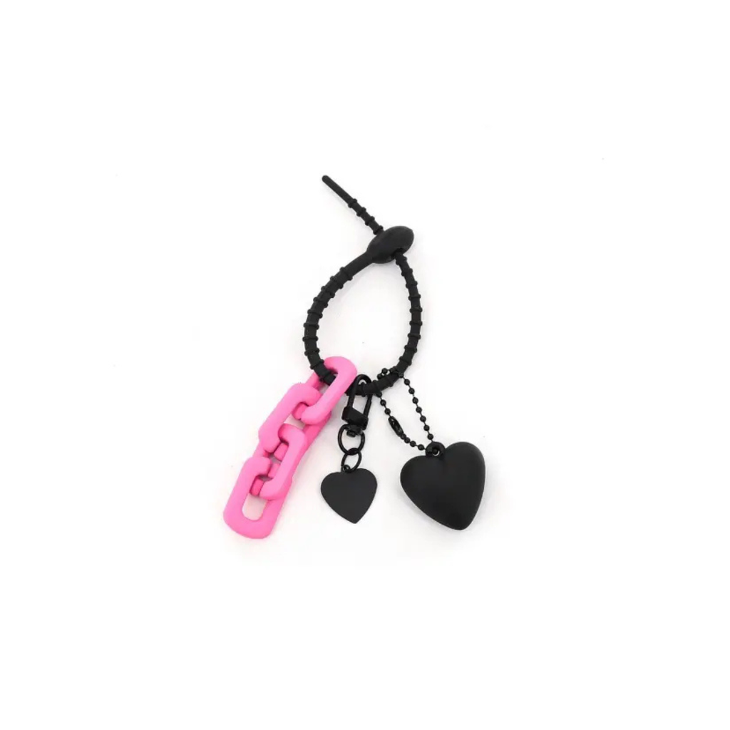 LLAVERO CHARM CORAZON DOBLE COLGANTE
