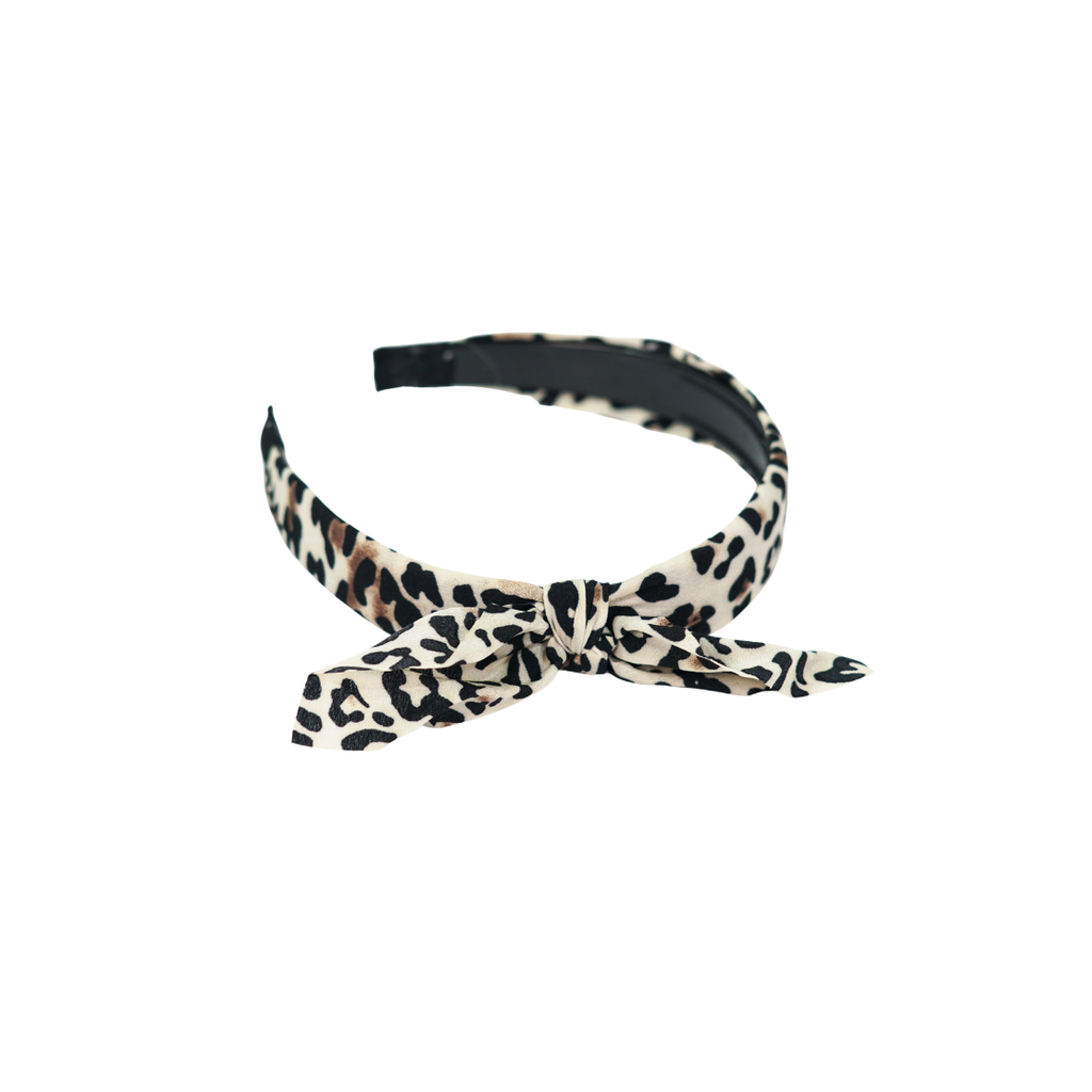 VINCHA ANIMAL PRINT CON MOÑO