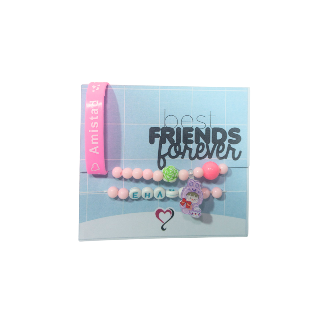 SET PULSERAS X3 + PACKAGING DIA DEL AMIGO