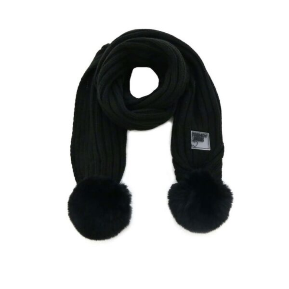 BUFANDA CON POMPON APLIQUE TRENDY