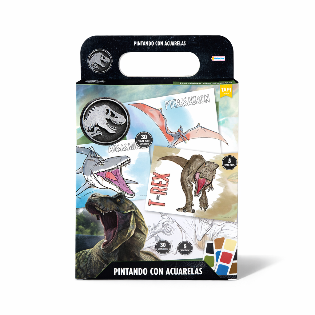 KIT DE ACUARELAS HOJAS Y PINCEL PERSONAJES