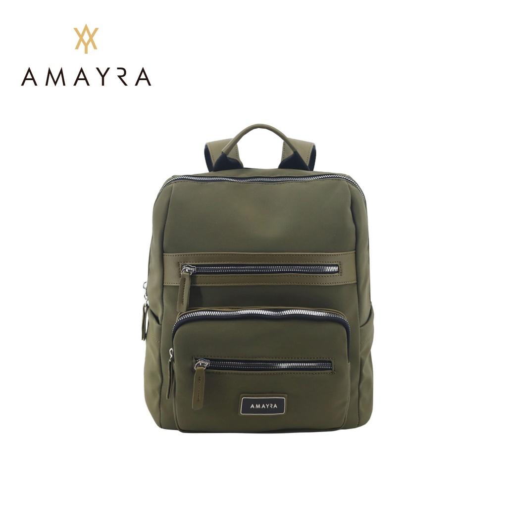 MOCHILA AMAYRA TRIPLE BOLSILLO FRONTAL