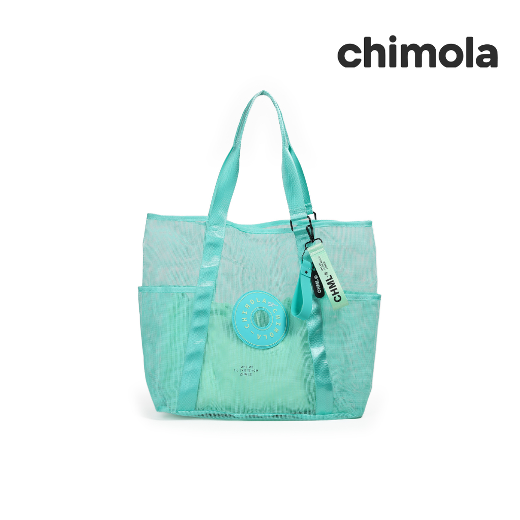 BOLSO DE PLAYA CON APLIQUE CHIMOLA