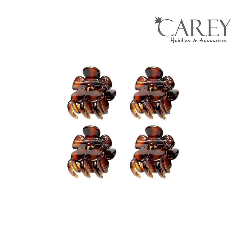 BROCHE PINZA X4 MINI FLOR CAREY