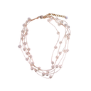 COLLAR DE PERLAS CON HILOS DE METAL