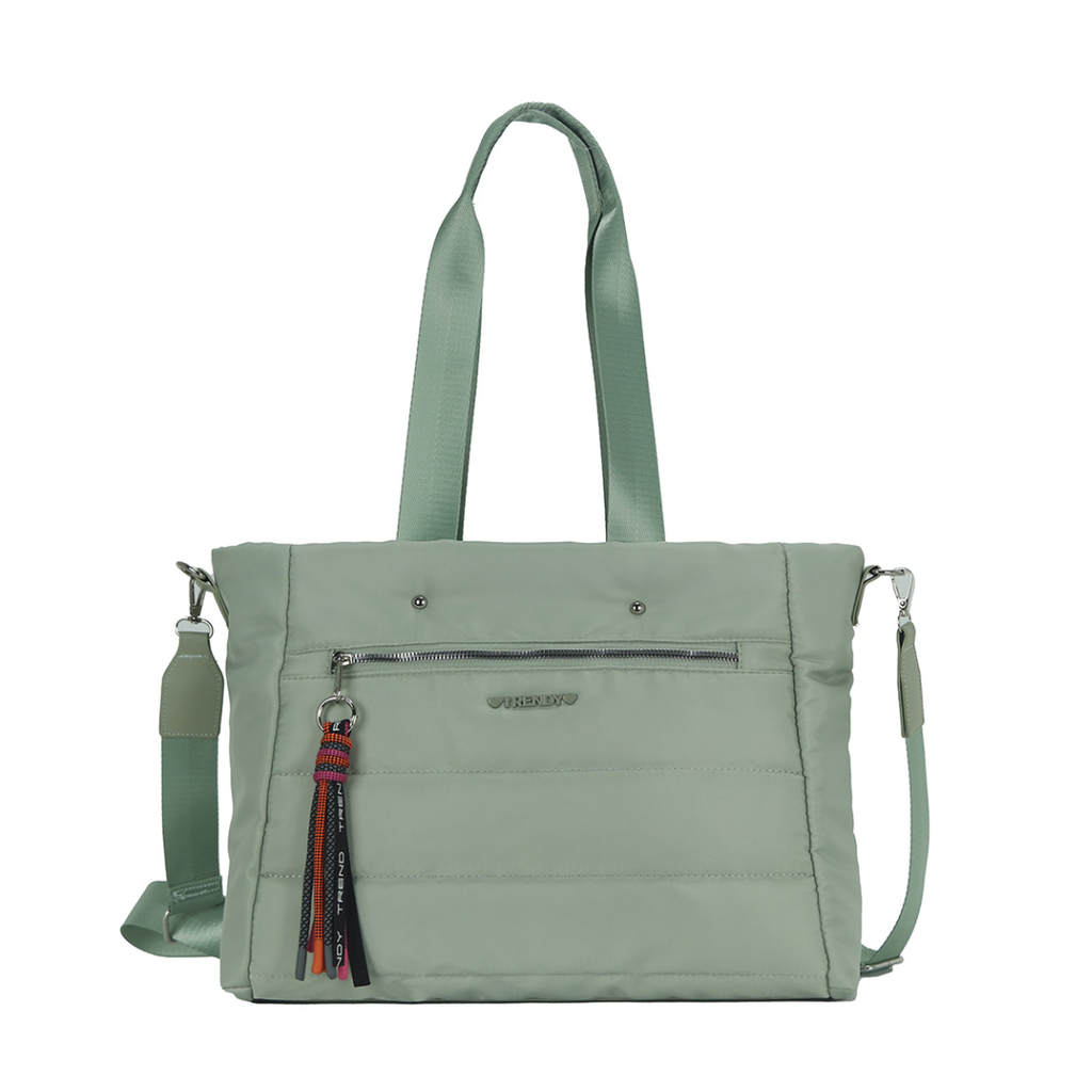 BOLSO CARTERA TOTE CON CHARM TRENDY