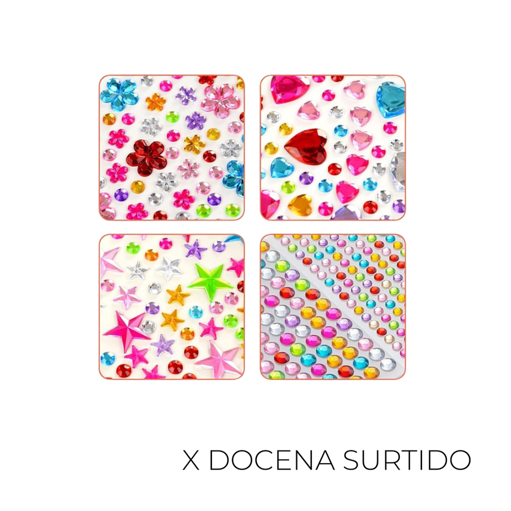 STRASS CORPORAL GEMAS EN 3D MULTIUSO X12