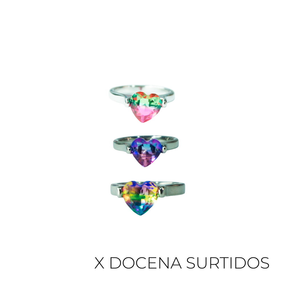 ANILLO ACERO QUIRURGICO CORAZON X12