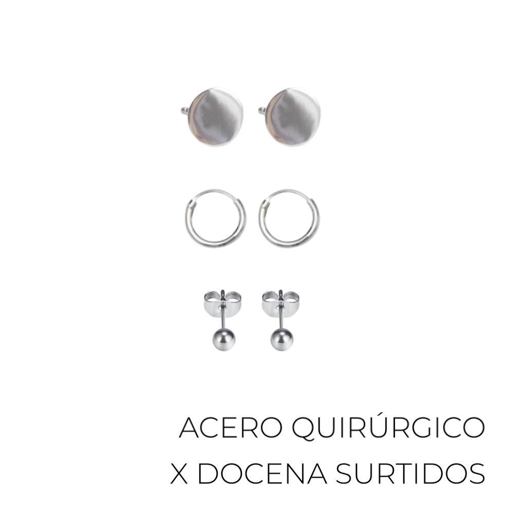 SET DE AROS X3 ACERO QUIRURGICO X12