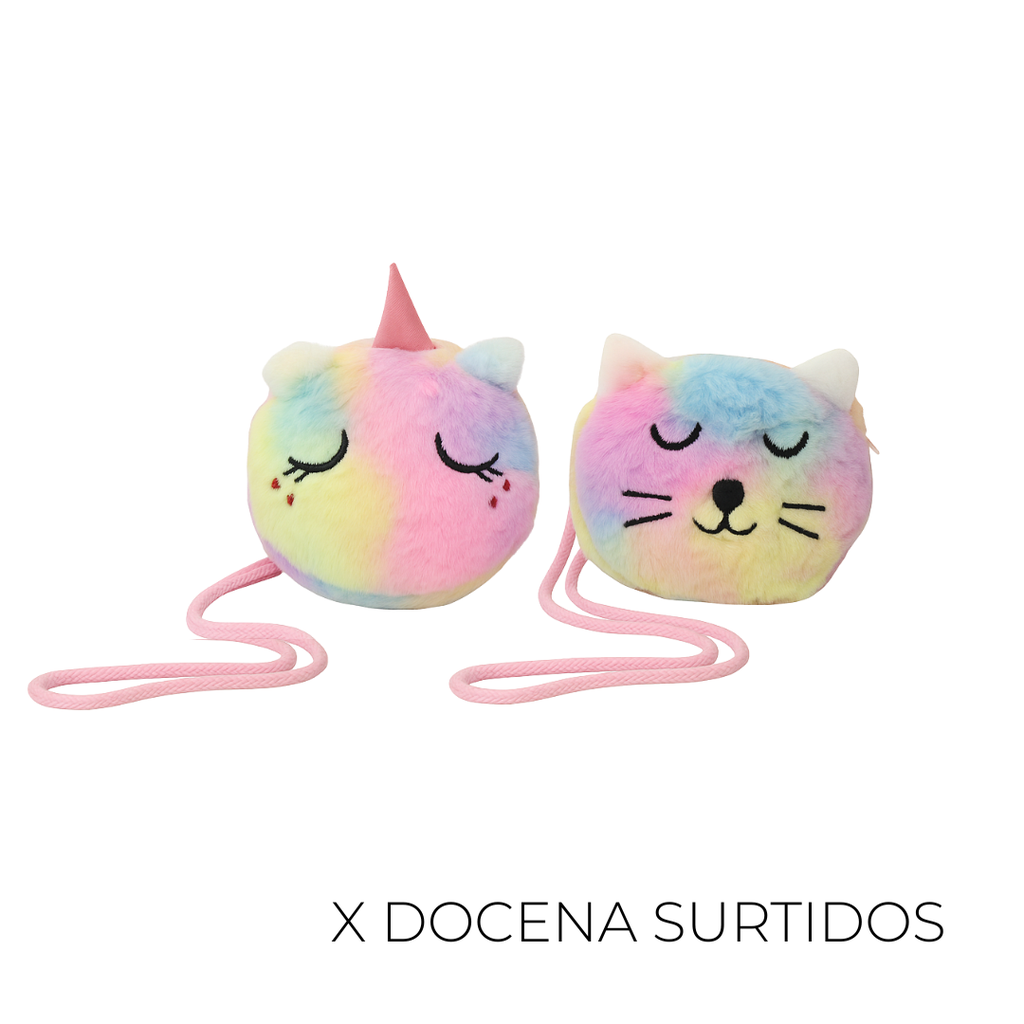 CARTERA PELUCHE UNICORNIO X12