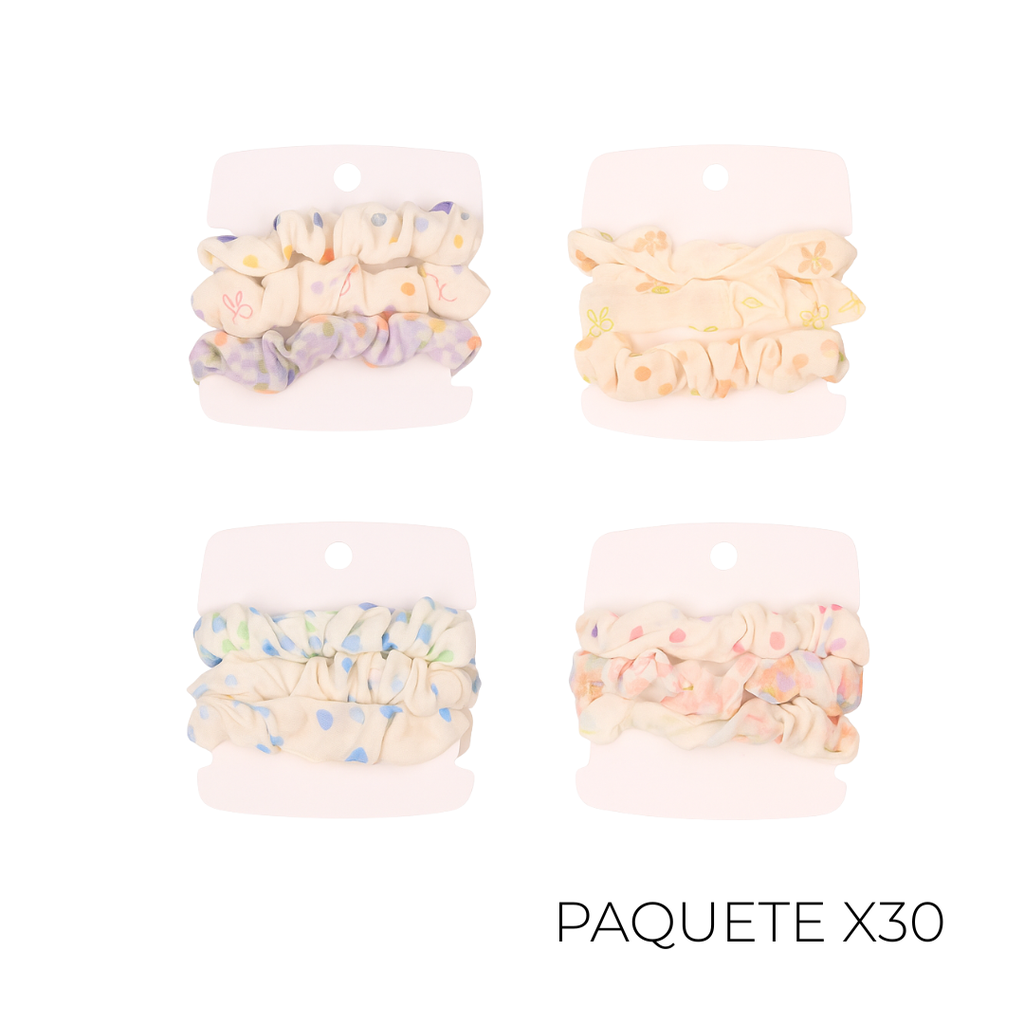 SET DE COLEROS ESTAMPADOS PAQUETE X30