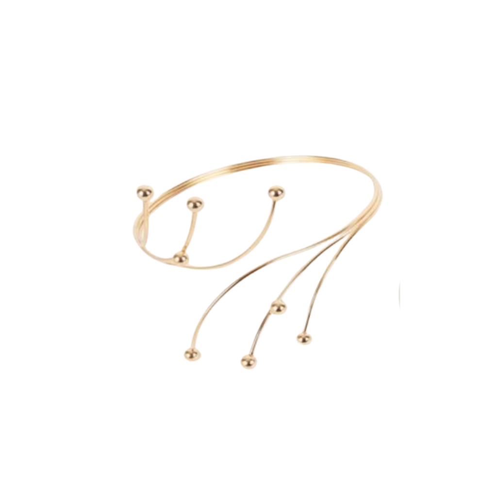 BRAZALETE ABSTRACTO CON BORLAS