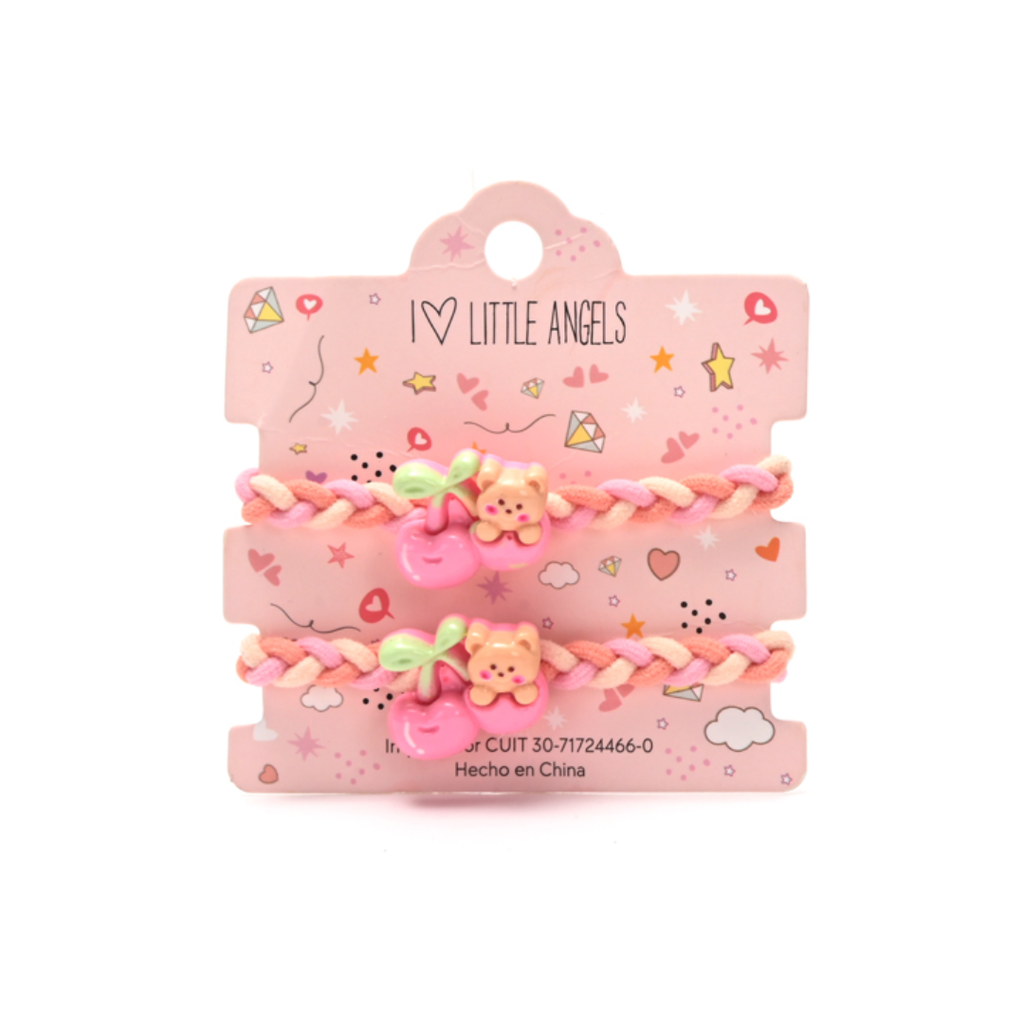 COLERO TRENZADO CON APLIQUE DE OSO X2