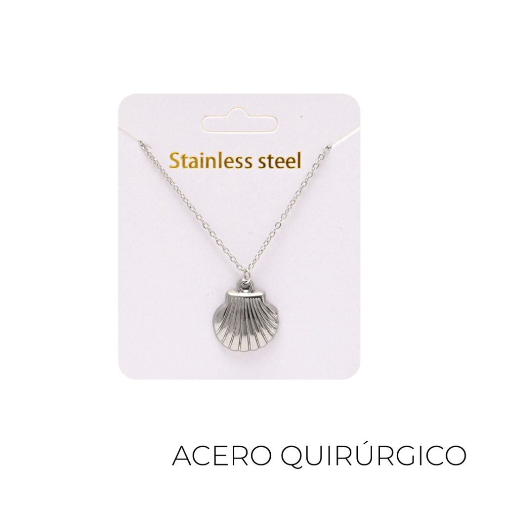 CADENA CON DIJE OSTRA ACERO QUIRURGICO