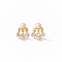 AROS COLGANTE CON GEMAS Y PERLAS