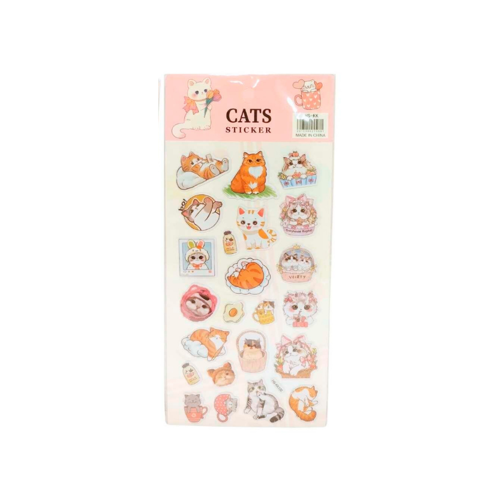 STICKER CON RELIEVE GATITO