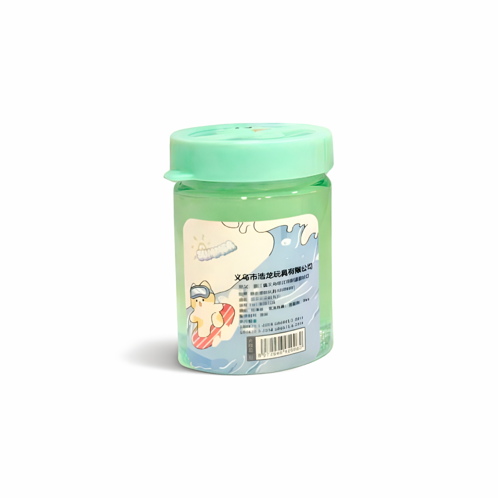 SLIME TRANSPARENTE CON GLITTER