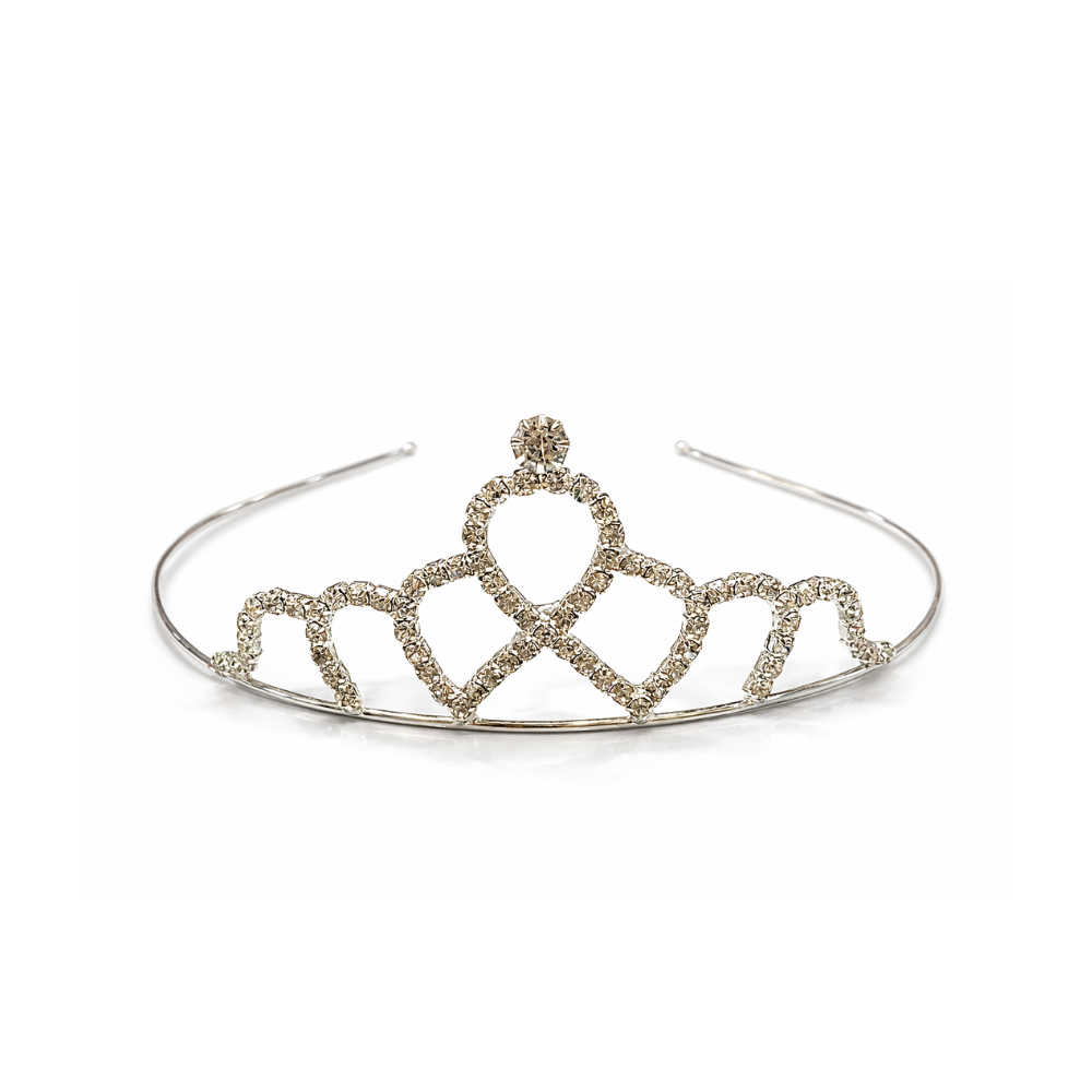 TIARA CORONA FINA CON STRASS