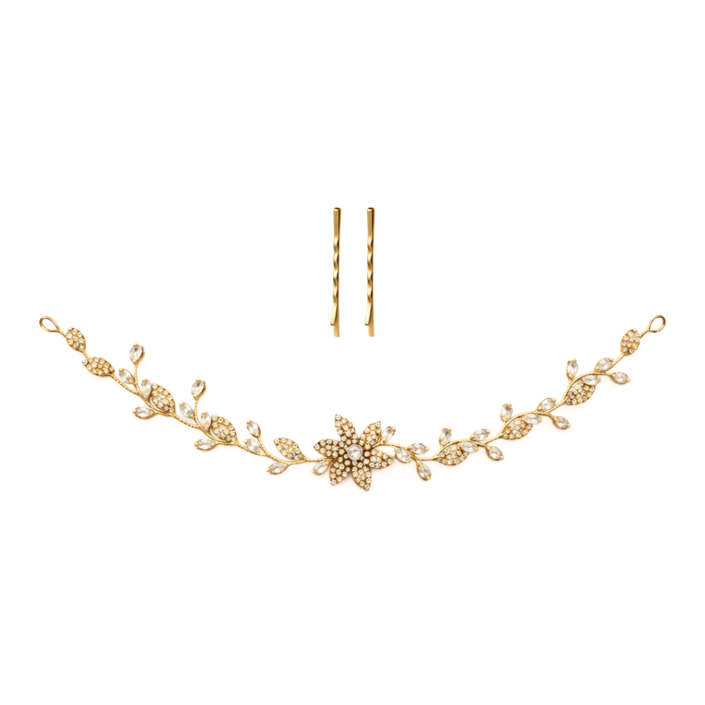 TOCADO STRASS DE FLOR PARA PEINADO