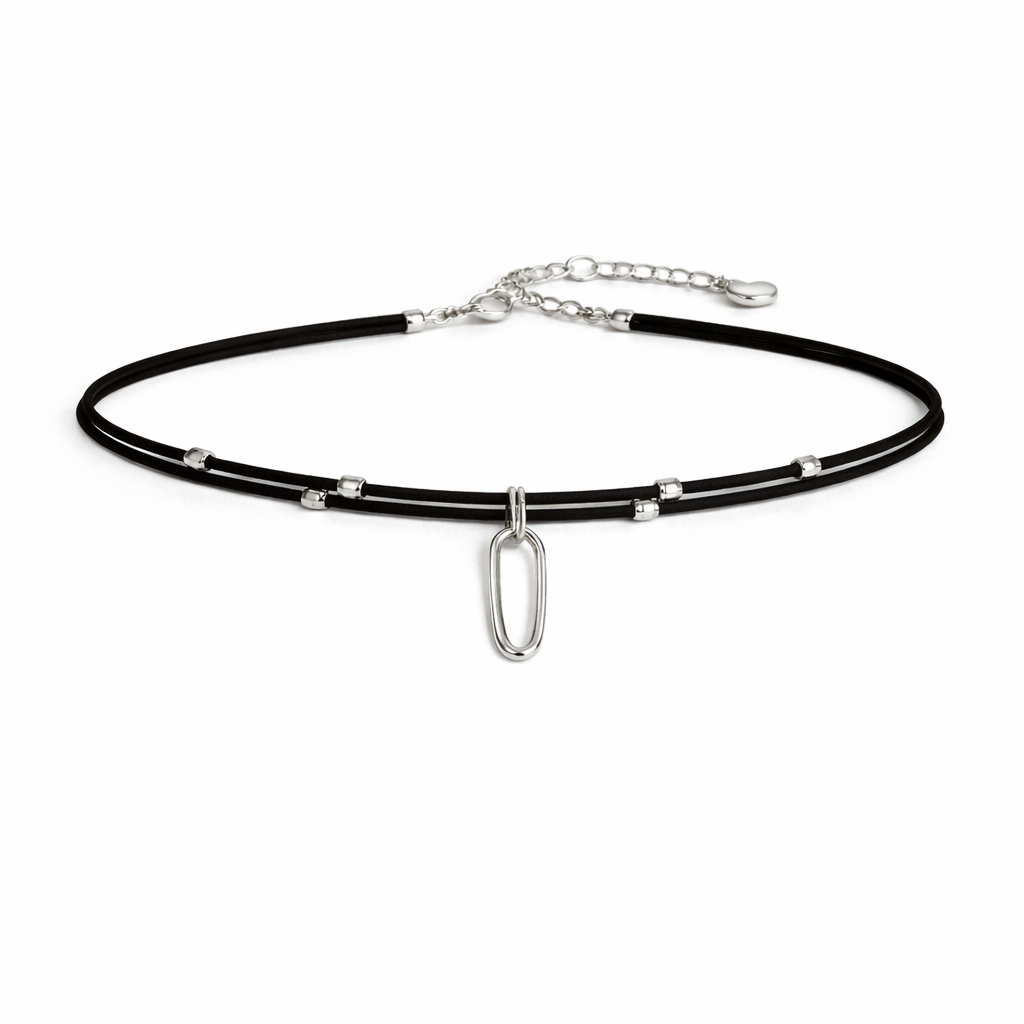 COLLAR CHOKER CON PERLAS DIJE