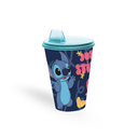 VASO CON TAPA BEBEDOR LILO Y STITCH