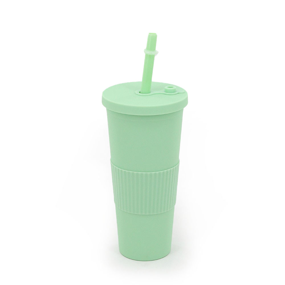 VASO PLASTICO CON SORBETE TRENDY
