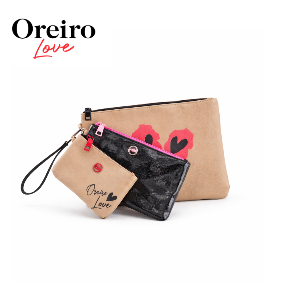 SET PORTACOSMETICO X3 OREIRO LOVE