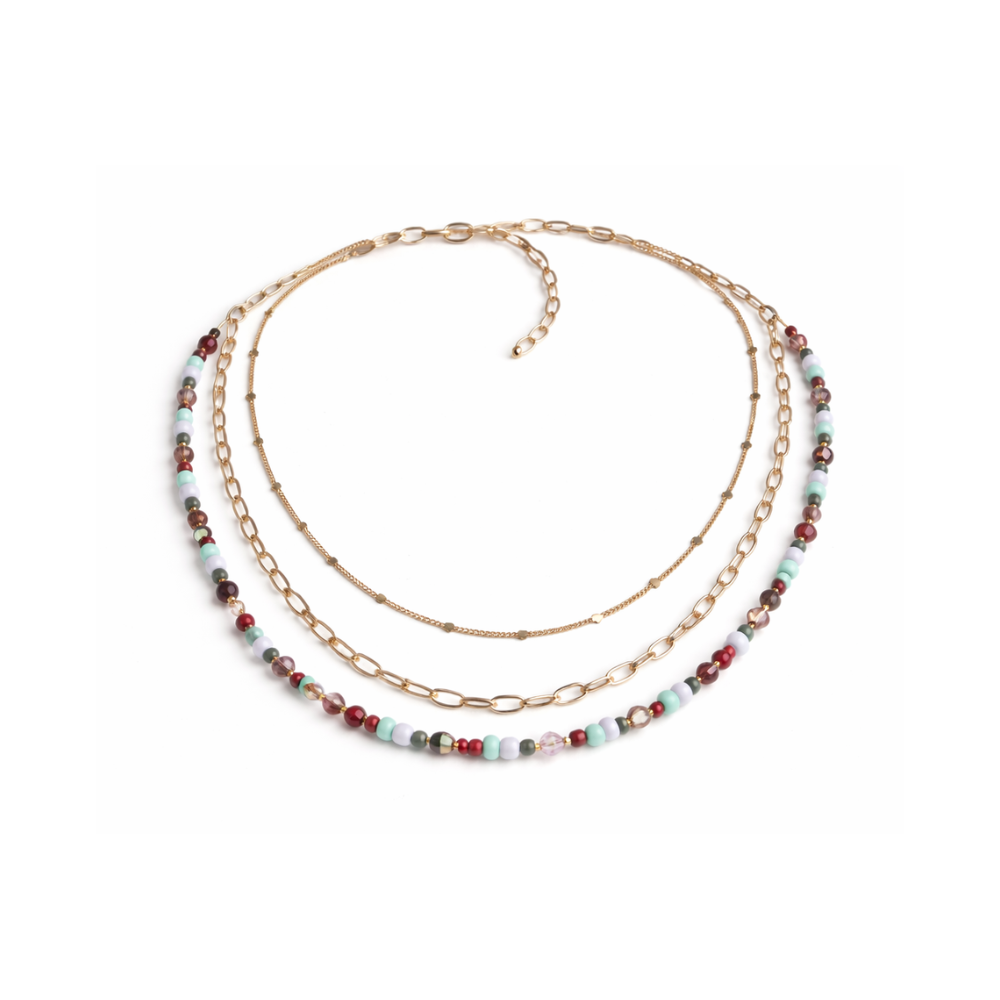 COLLAR TRIPLE CADENA MOSTACILLAS