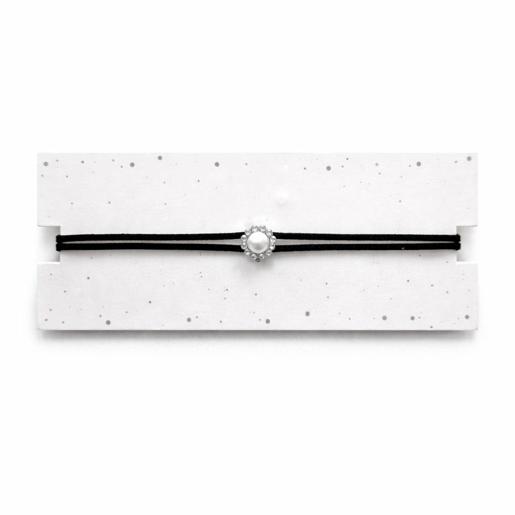 COLLAR CHOKER DIJE FLOR PERLA