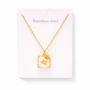 CADENA DIJE FLOR ACERO QUIRURGICO