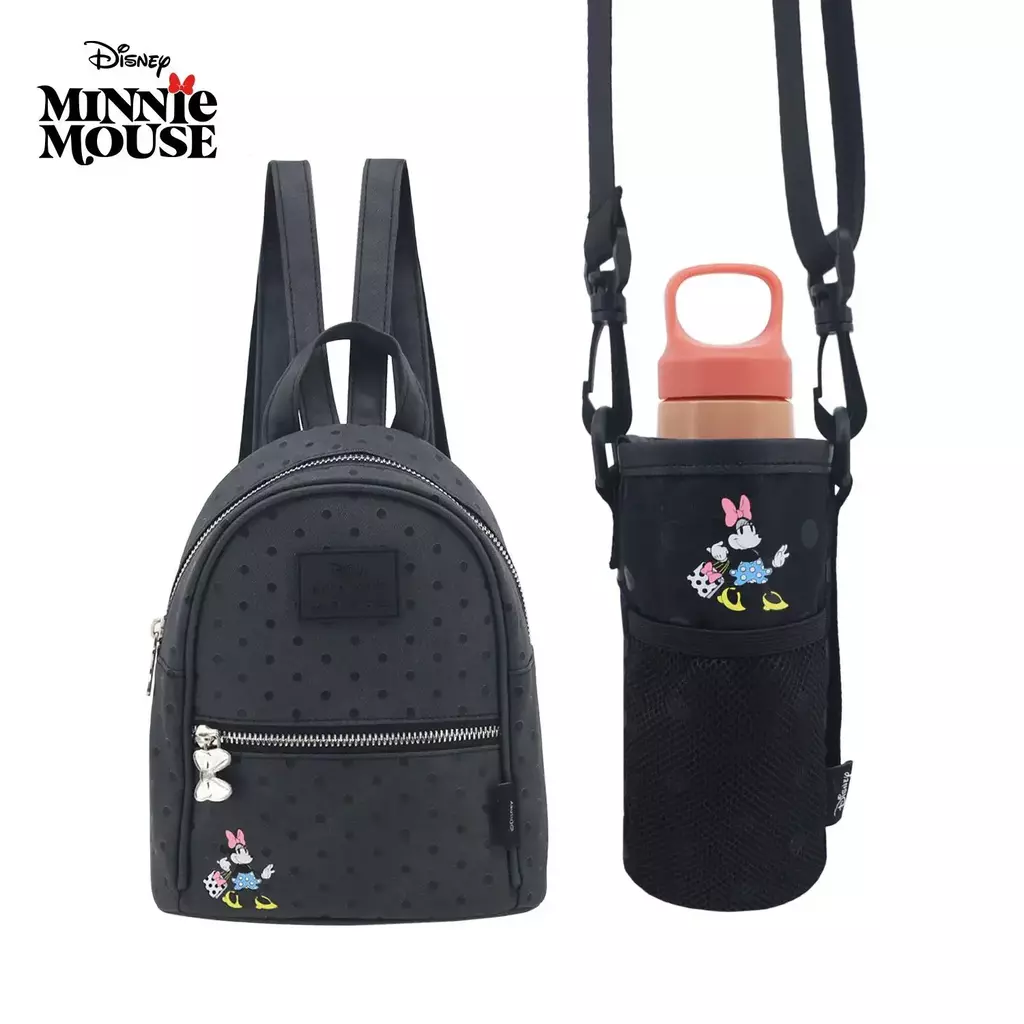 MOCHILA + PORTABOTELLA MOUSE DISNEY