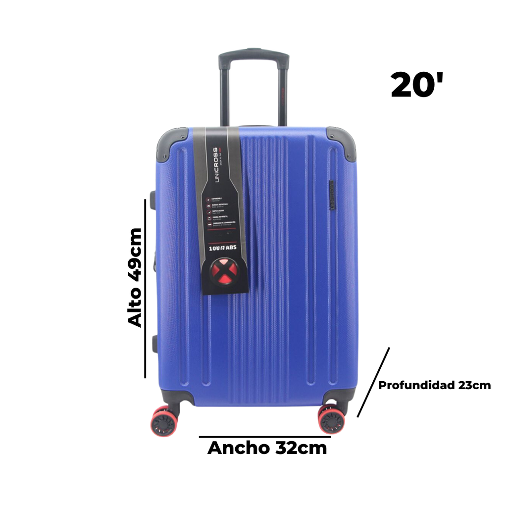 VALIJA ABS AZUL UNICROSS 20"