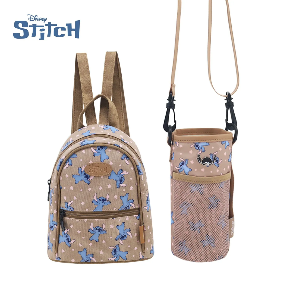 MOCHILA Y PORTA BOTELLA DISNEY STITCH