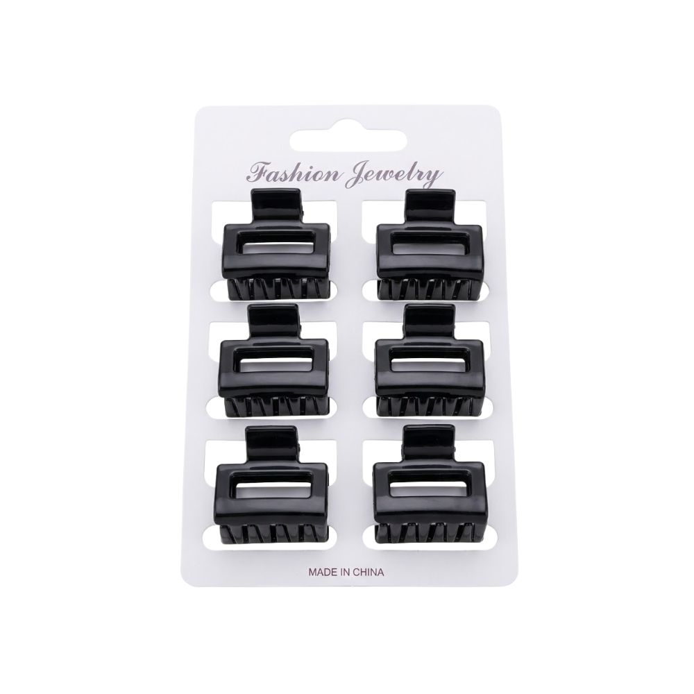 SET MINI BROCHES NEGROS X6