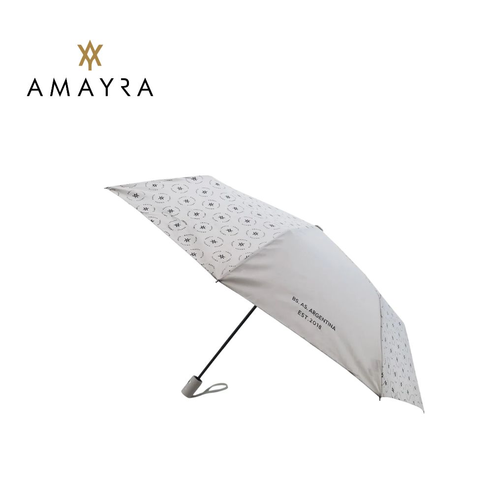 PARAGUAS CORTO AUTOMÁTICO 21" ESTAMPADA LOGO AMAYRA