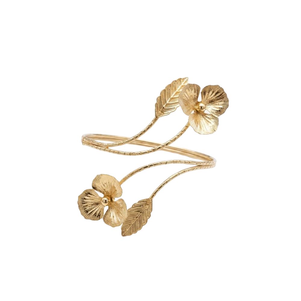 BRAZALETE AJUSTABLE DISEÑO FLORAL