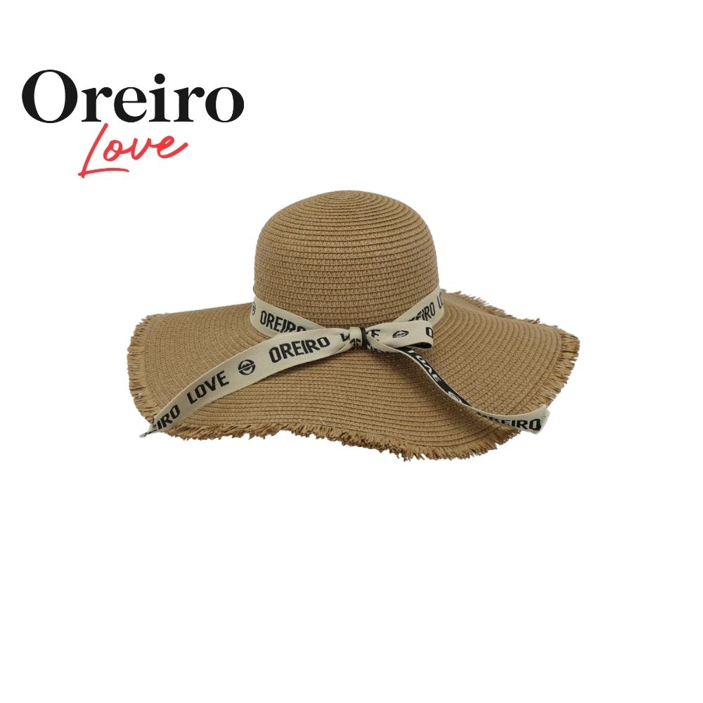 CAPELINA RAFIA CINTA CON LOGO OREIRO LOVE
