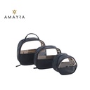 NECESER DE VIAJE CON VENTANA TRANSPARENTE X3 AMAYRA